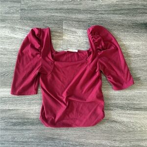 Free People Burgundy Blouse